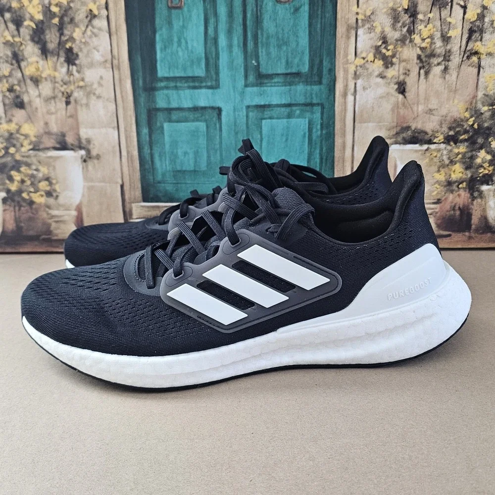 Adidas Men's Pureboost 23 Running Shoes Sneaker Athletic Black White Size 12.5